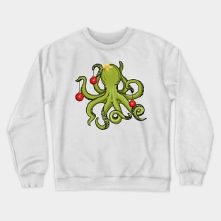 Christmas Kraken (Octopus Christmas Tree) Crewneck Sweatshirt